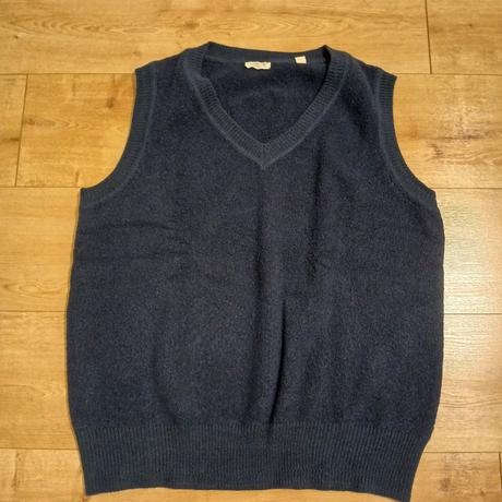 Tmavomodrá vesta s podielom vlny, tchibo,46