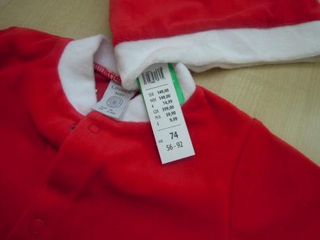 Zamatový vianočný overal lindex /74/, lindex,74