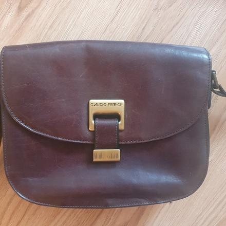 Kožená kabelka claudio ferrici, 