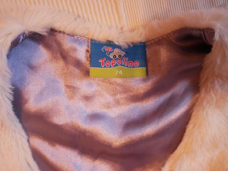 Jemná biela huňatá vestička, topolino,74