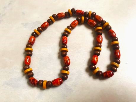 Drevený etno náhrdelník, 