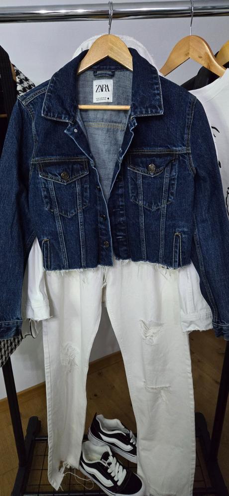 Riflová bunda zara, zara,m