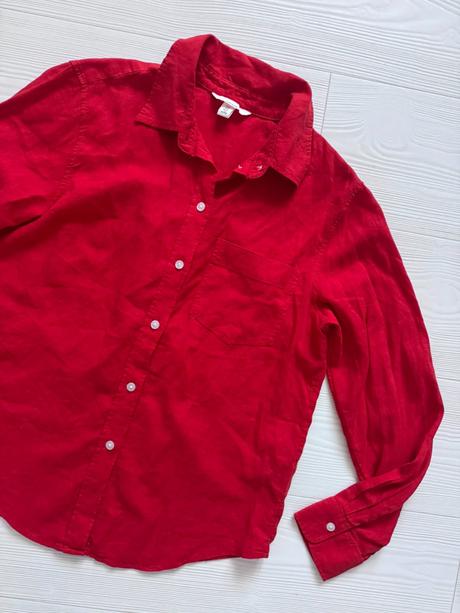 H&m - ľanová košeľa, h&m,s