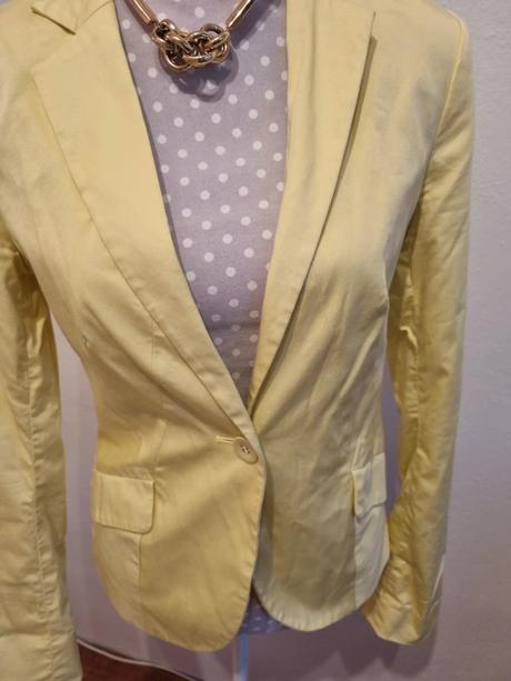 Žlté elastické sako orsay veľ. s, orsay,s