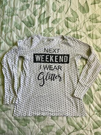 Dievcenske bodkovane tricko 11-12 rokov, piazza italia,134