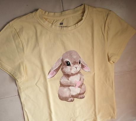 Tričko zajačik, h&m,122