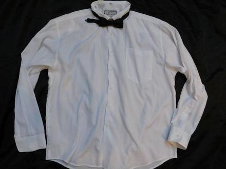 Pánska biela košeľa so zapínaním na gombíky, xl