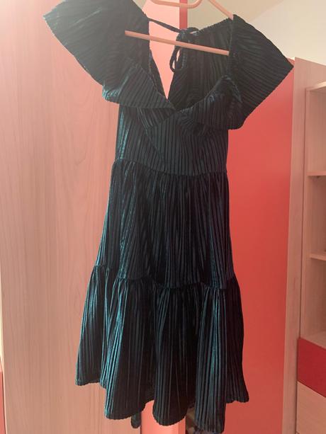 Zelene vrubkovane babydoll satky, xs