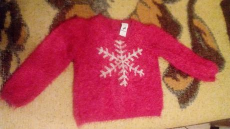 Chlpaty pulover so zimnym motivom, palomino,104