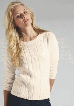 Pulóver béžový, 42