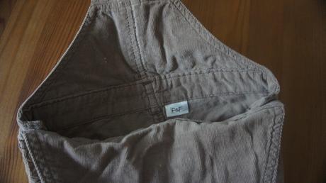 Menčestrové nohavice hnedé, f&f,68