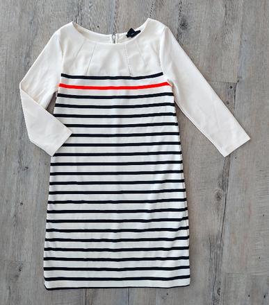 Smotanové pásikavé šaty, h&m,xs