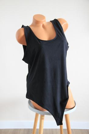 Čierny bavlnený body top, 2xl, primark,xxl
