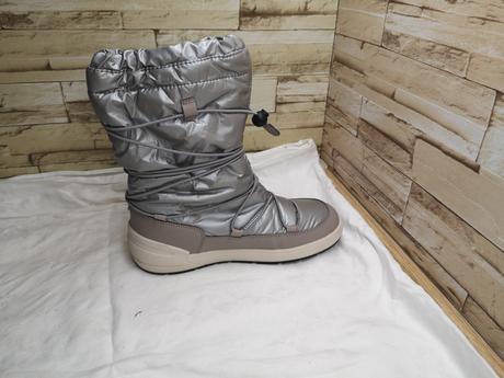 Geox 38 - dámske strieborné snehule s membránou, geox,38