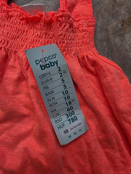 Oranžové neonové tielko 98, pepco,98