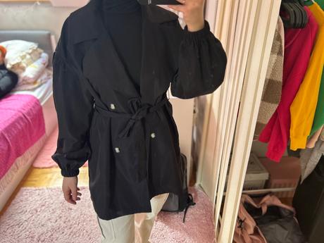 Krátky trench coat, s