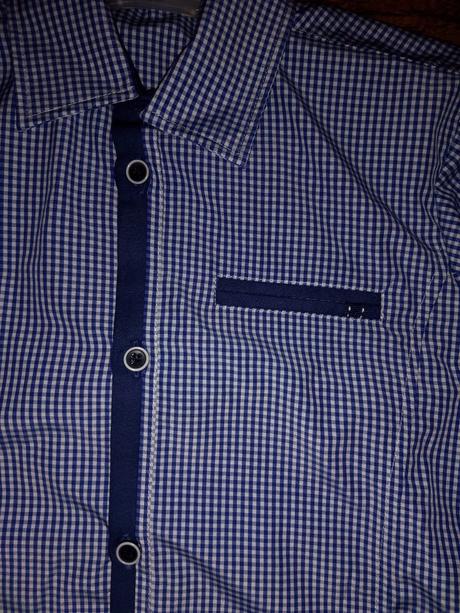 Modrá roll up košeľa - posledny kus, 140