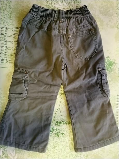 Dievčenské sivé nohavice s podšitím, d&f, 92