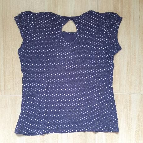 Tričko tmavomodré s bodkami a légou denim&co, denim co,m