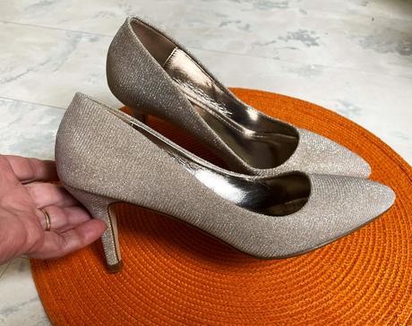 Luxusné lurexové lodičky, 38