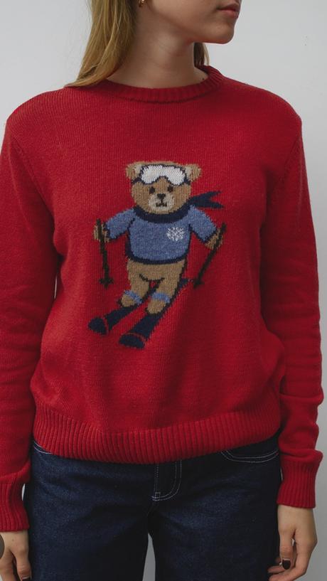 Subdued orig. jedinečný dámsky červený svetrík, s