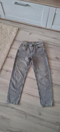 Sivé mom jeans, 34