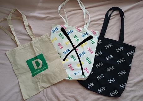 2ks bavlnené nákupné tašky,