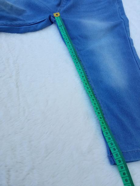 Riflové šortky+ 3/4-ťáky, h&m,146