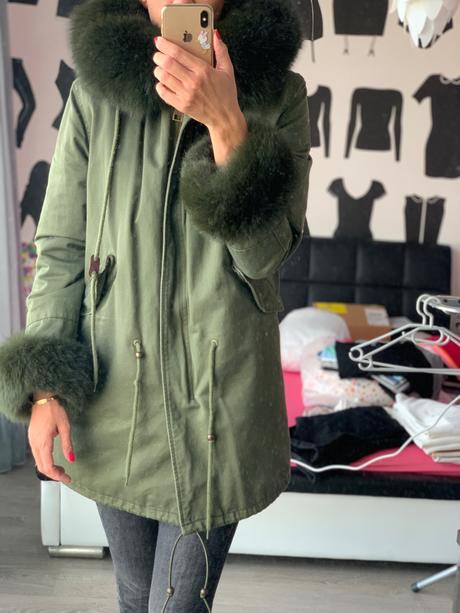Zimna bunda parka s kozusinkou, m