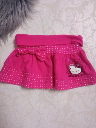 Dievčenská sukňa bodkovaná ružová hello kitty (80), sanrio,80