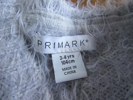 Dlhý chlpatý pulóver s jednorožcom, primark,104