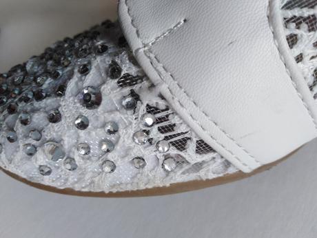 Biele krajkové balerínky 35/36, 35