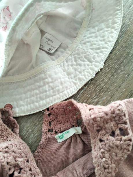 Benetton šaty plus klobúčik, benetton,68