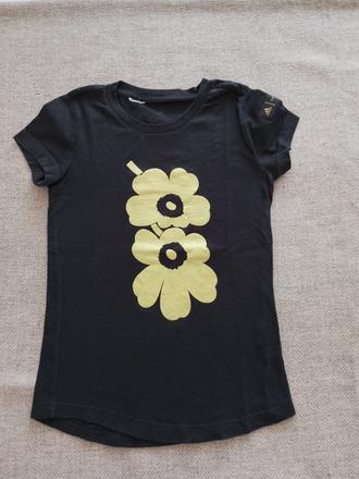 Dievčenské čierne tričko, adidas,152