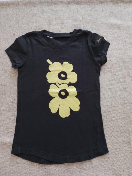 Dievčenské čierne tričko, adidas,152