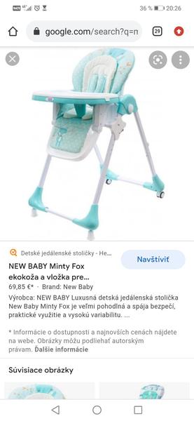 Detská jedálenská stolička Chicco Polly Magic Relax, Kinderkraft Lastree verzus New Baby Minty Fox