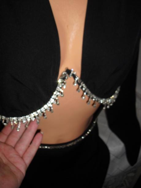 Luxusne francuzske spolocenske saty s kristalmi, m