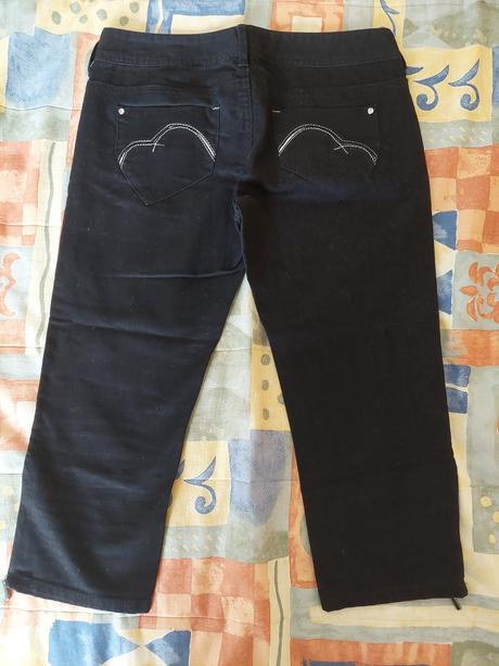 Rifle pod kolena, cierne, velkost s, obtiahnute, s