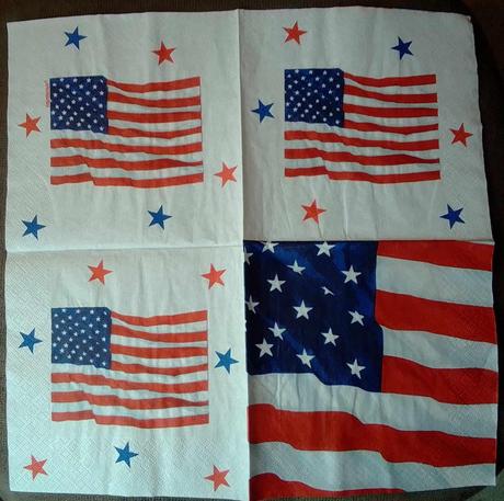 Servítka vlajka usa 4ks (s266), 