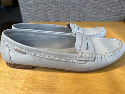 Béžové mäkké mokasíny z pravej kože, deichmann,38