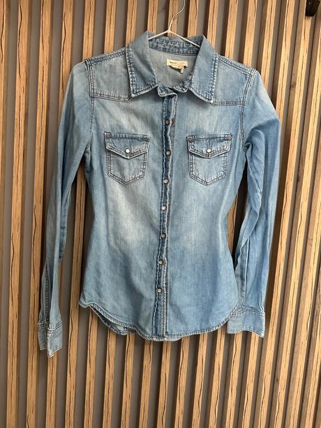 Denimová košeľa, h&m,34