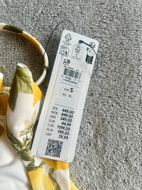 Dámske celé plavky citróny, lindex,s