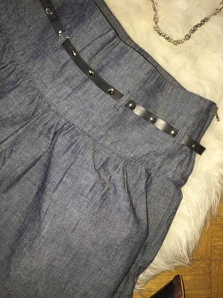 Puntkove riflove perfektne sortky, xs