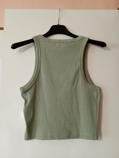 Zelený crop top, sinsay,l