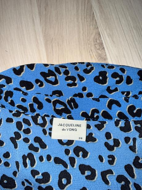 Modre leopardie midi šaty košeľove s dlhym rukavom, xs