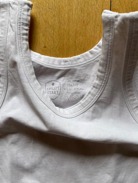 6 ks bavlnene biele tielka, lupilu,134