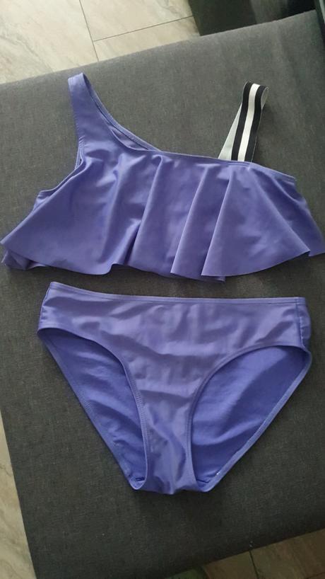 Fialove dvojdielne plavky, h&m,158