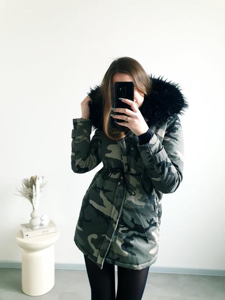 Vojenská bunda s kožušinou xs/s, xs