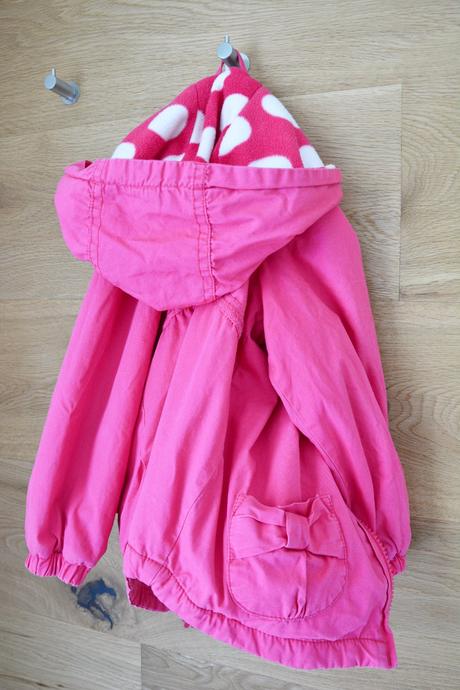 Jesenná bunda malinová s bodkami, reserved,98