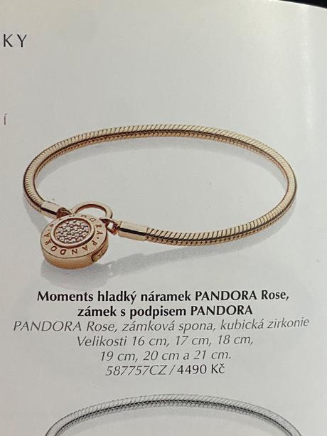 Pandora rosegold naramok, pandora